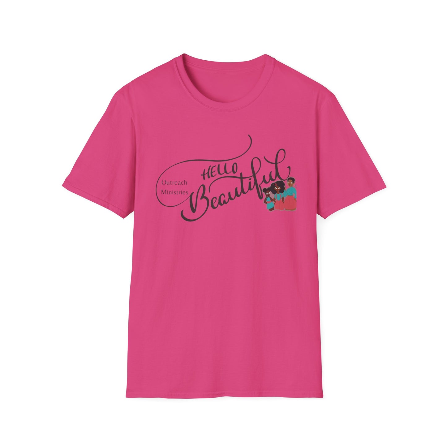 Hello Beautiful Unisex Softstyle T-Shirt - Empowering Outreach Ministry Tees Adult Tee