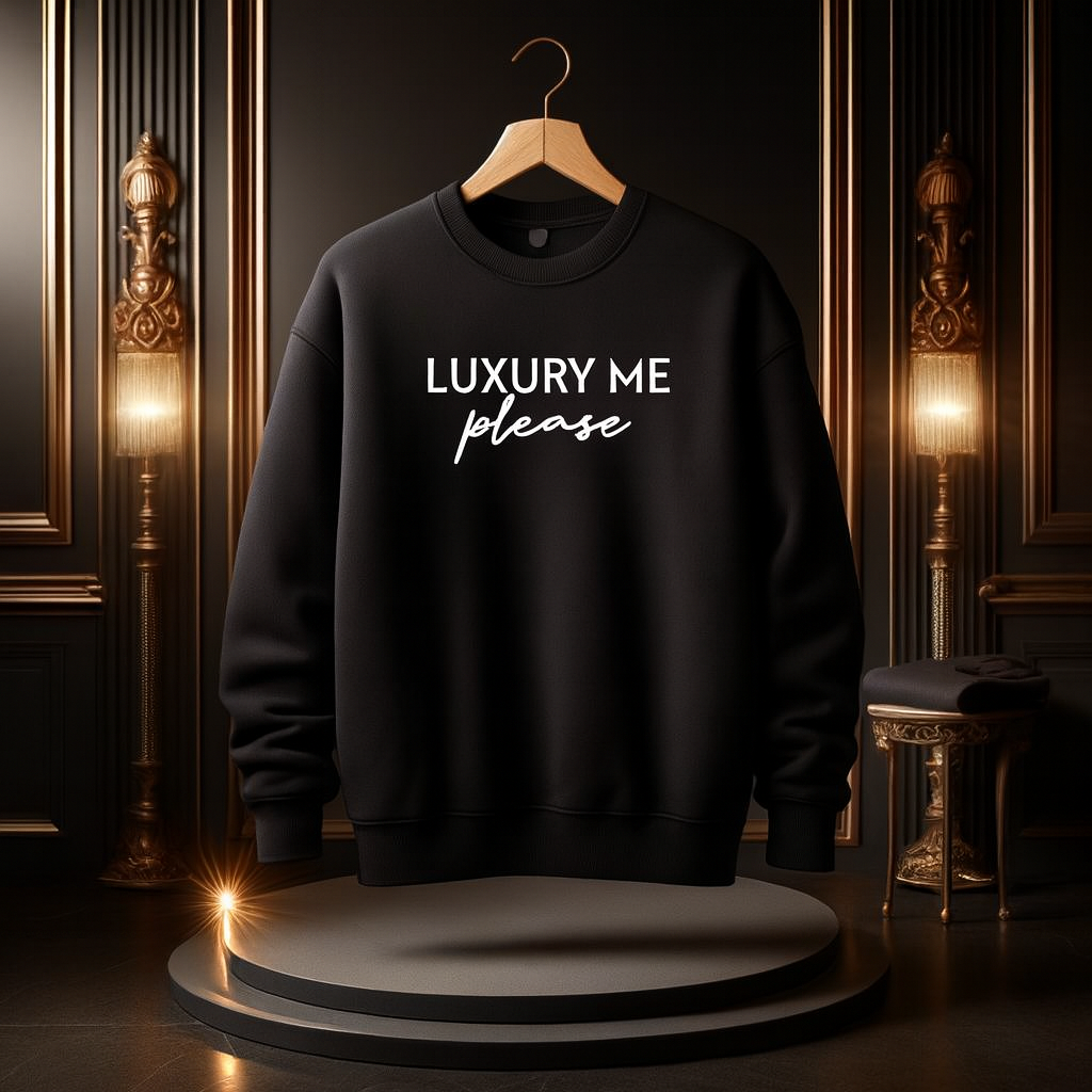 Luxury Me Please Black Tee