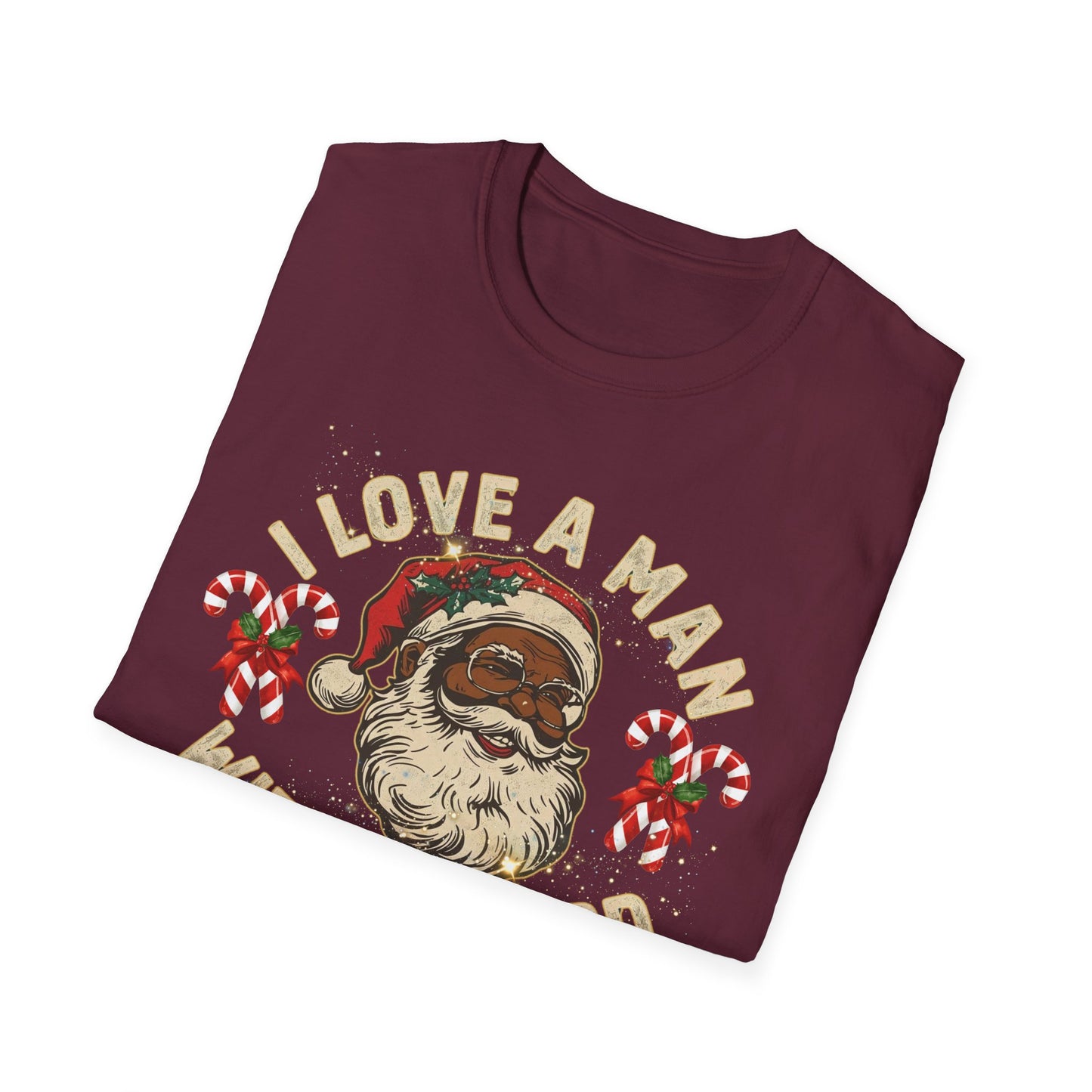I Love A Man With A Beard -Christmas Beard  T-Shirt