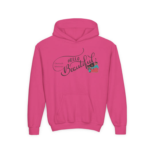 Hello Beautiful Youth Hoodie with Inspirational Quotes - The Black Tee Xchange