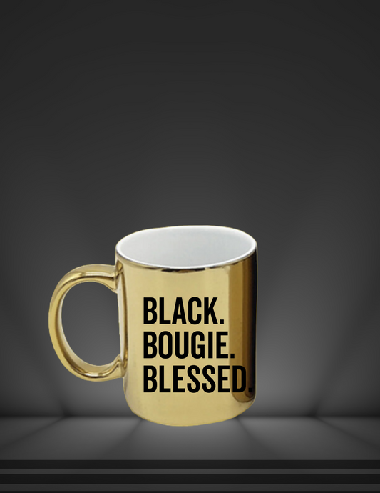Black Bougie and Blessed Mug - The Black Tee Xchange