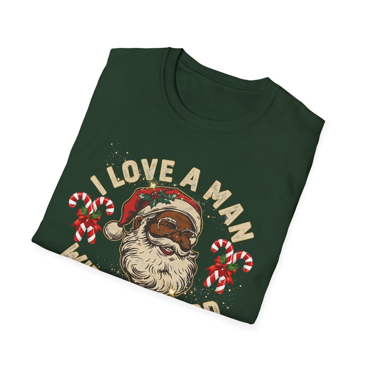 I Love A Man With A Beard -Christmas Beard  T-Shirt