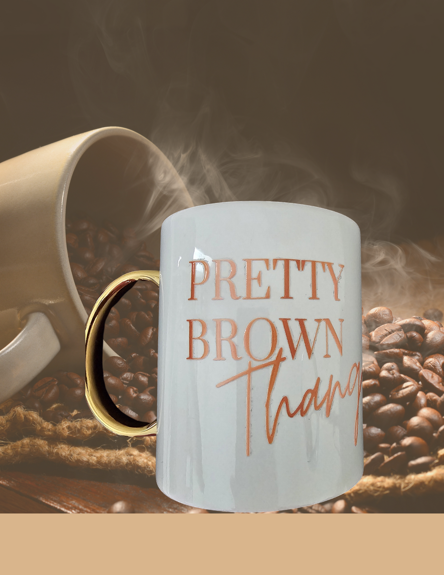 Pretty Brown Thang 11oz Gold Mug - The Black Tee Xchange