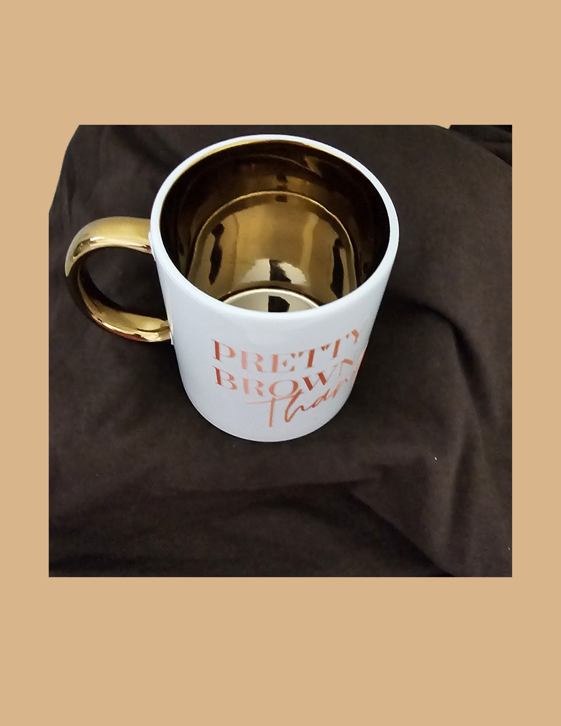 Pretty Brown Thang 11oz Gold Mug - The Black Tee Xchange