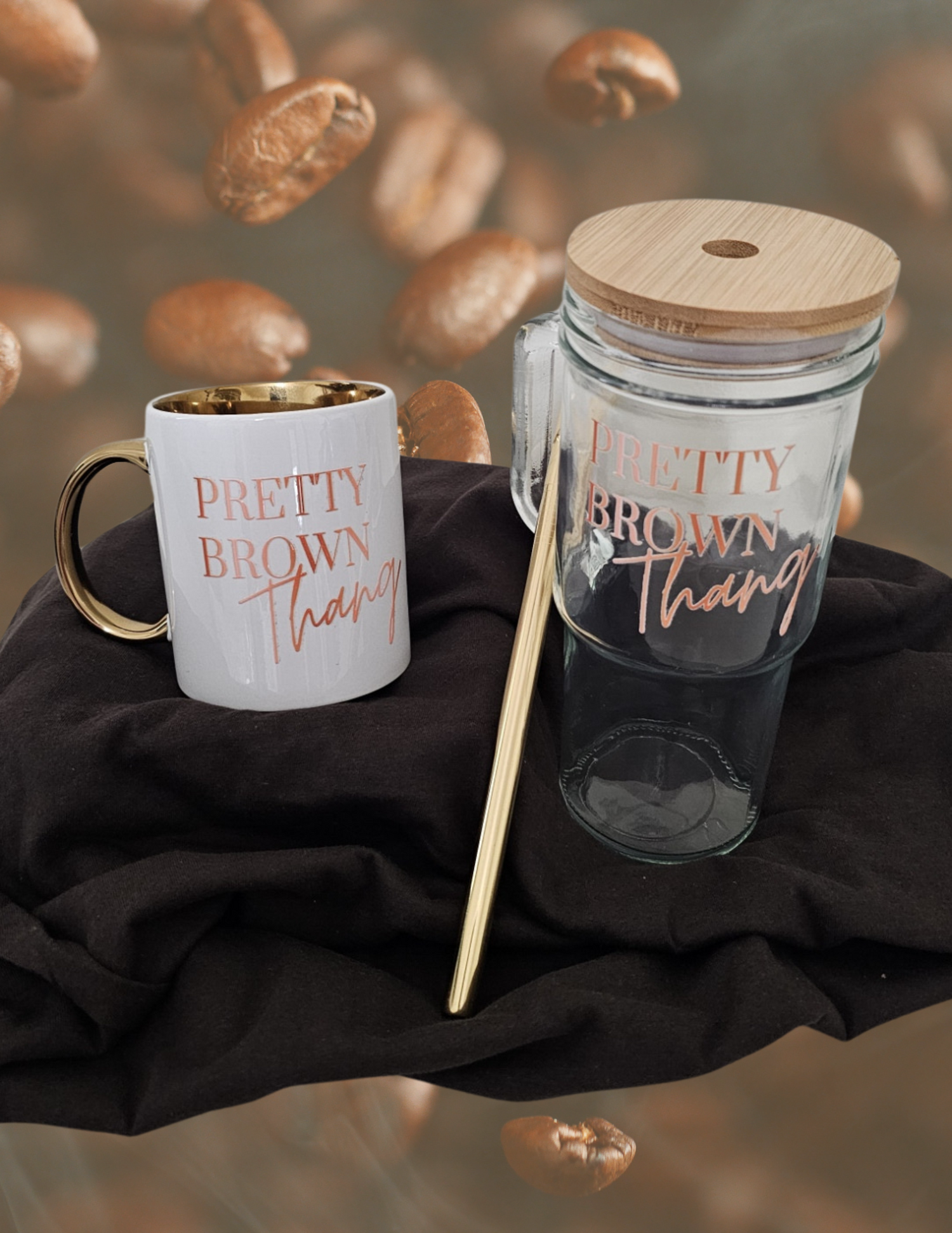 Pretty Brown Thang 11oz Gold Mug - The Black Tee Xchange
