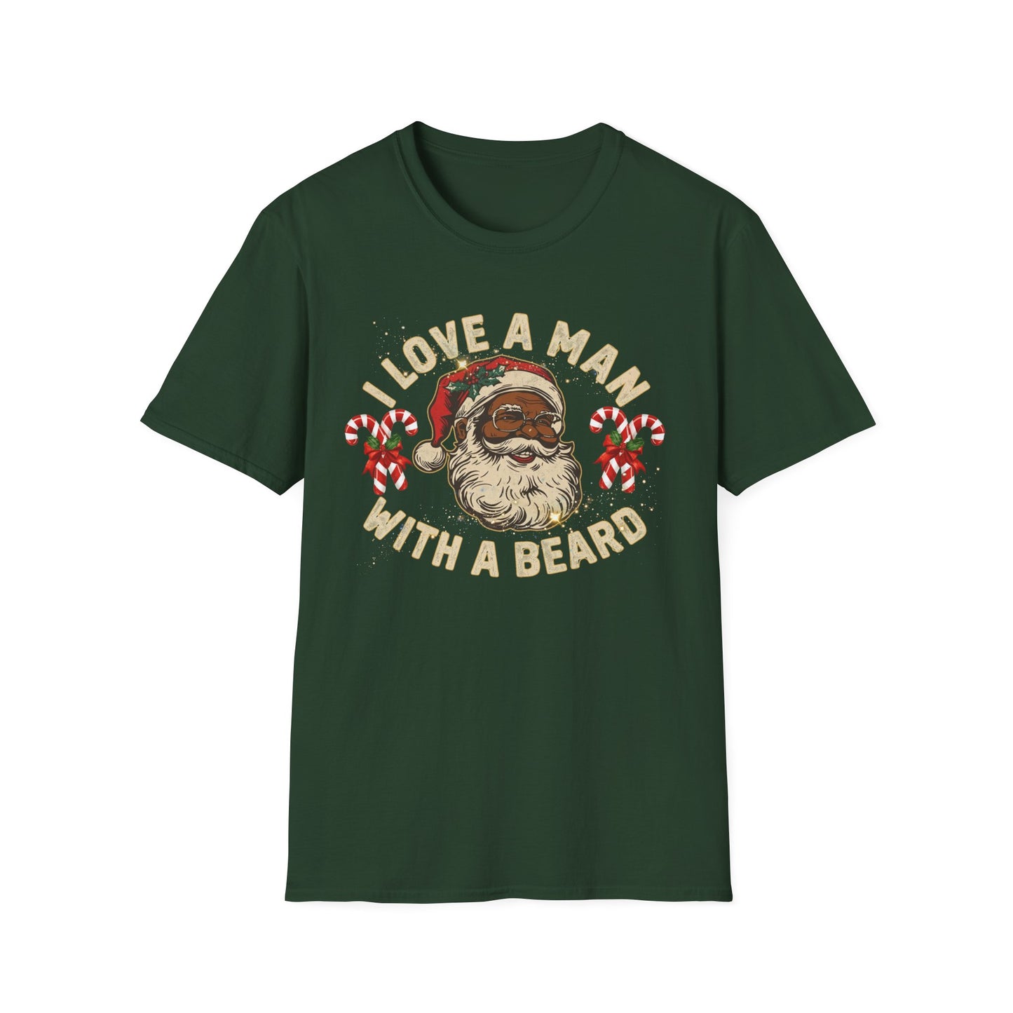 I Love A Man With A Beard -Christmas Beard  T-Shirt