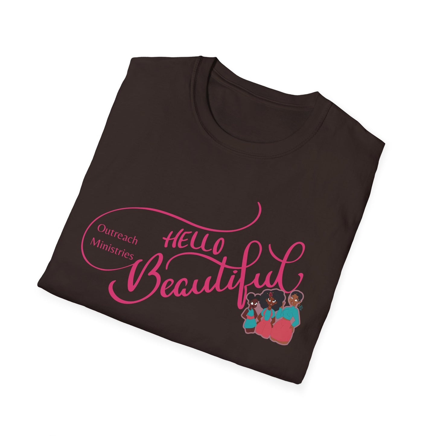 Hello Beautiful Unisex Softstyle T-Shirt - Empowering Outreach Ministry Tees Adult Tee