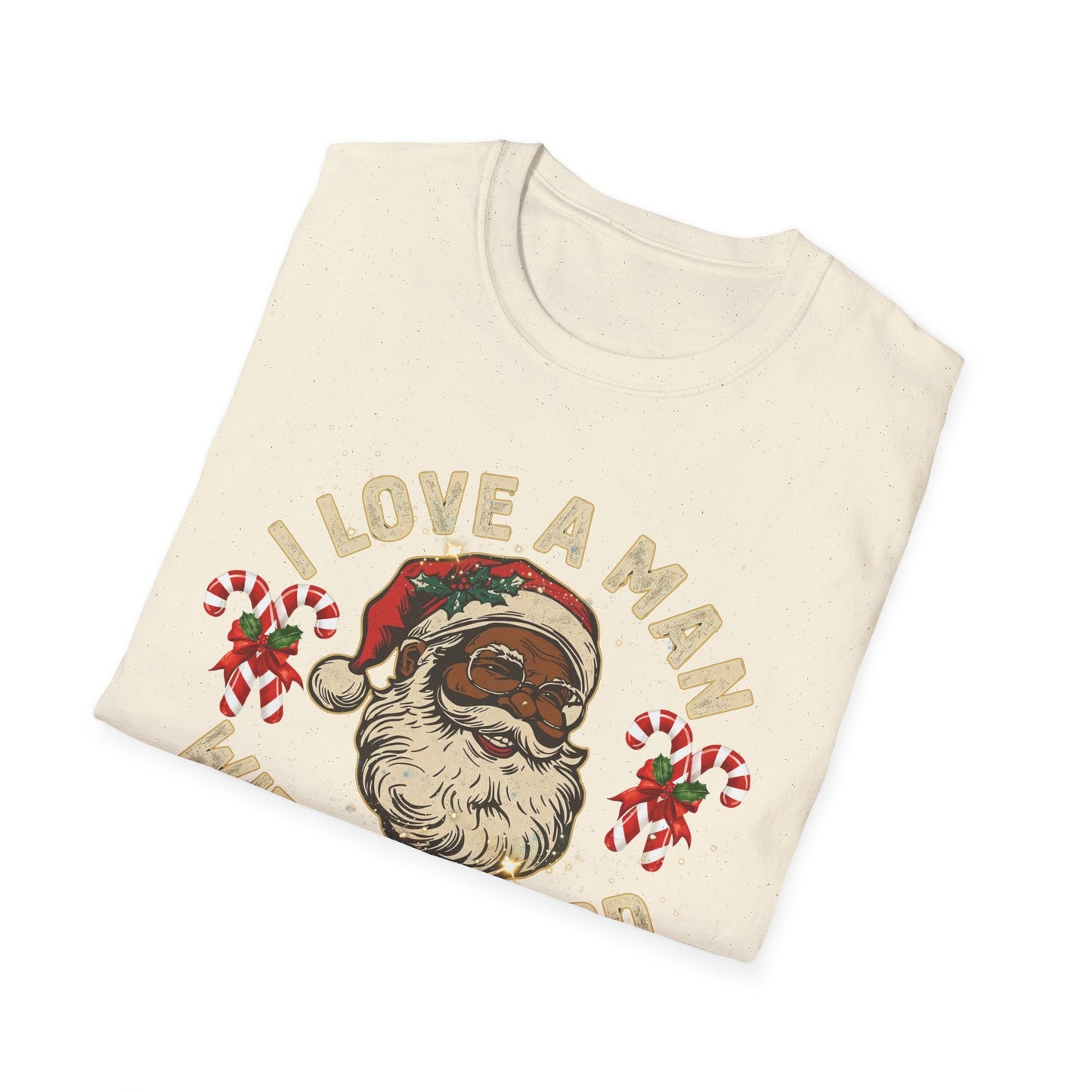 I Love A Man With A Beard -Christmas Beard  T-Shirt
