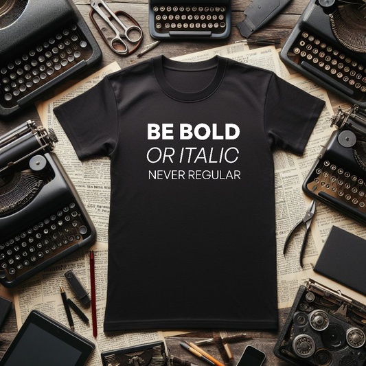 Be Bold Black Tee - The Black Tee Xchange