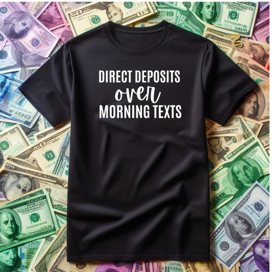 Direct Deposits First Black Tee - The Black Tee Xchange