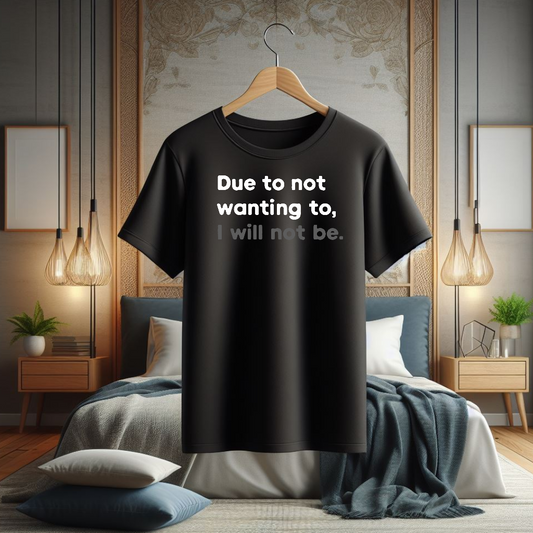 Due To Not Wanting To Black Tee - The Black Tee Xchange