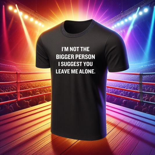 Leave Me Alone Black Tee - The Black Tee Xchange