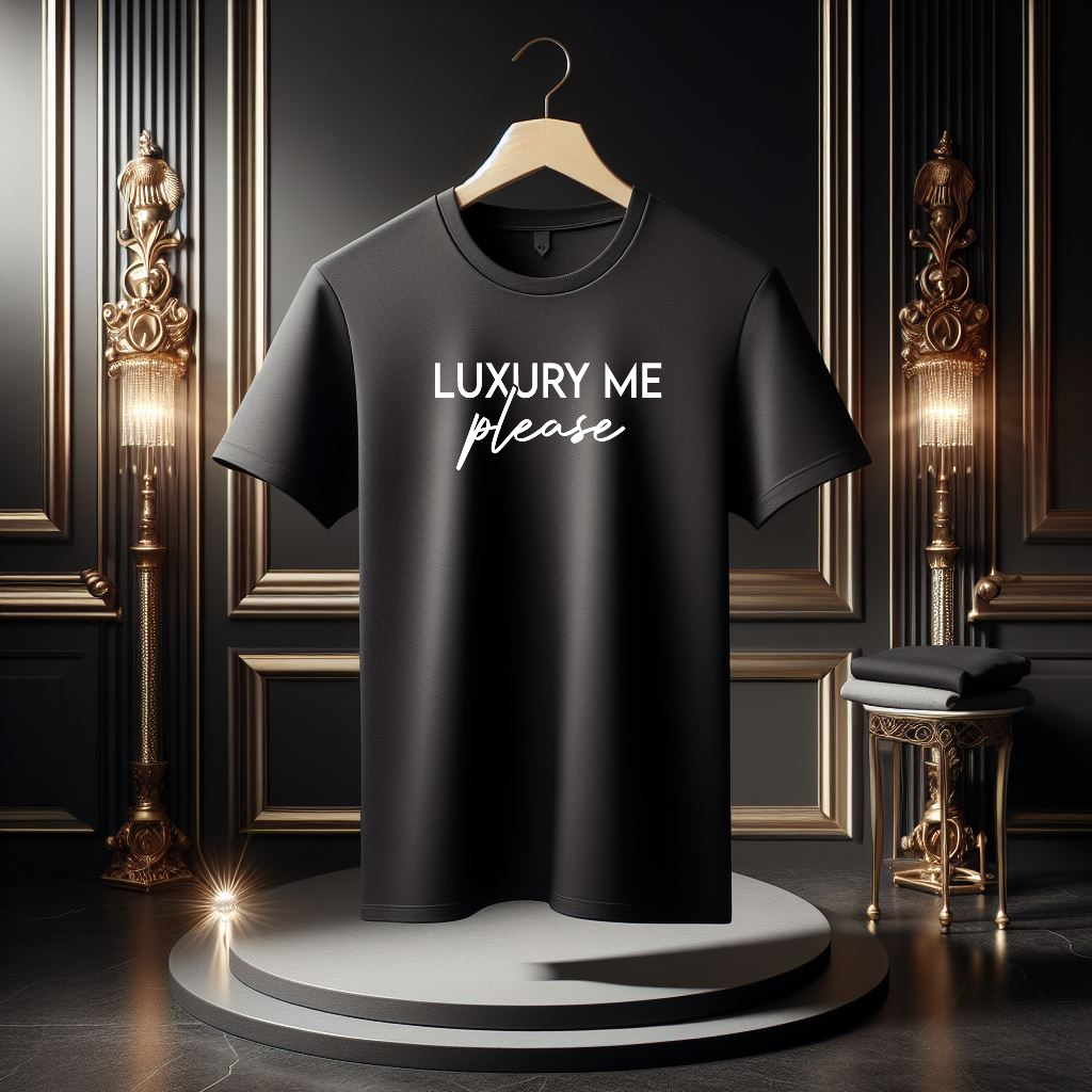 Luxury Me Please Black Tee - The Black Tee Xchange