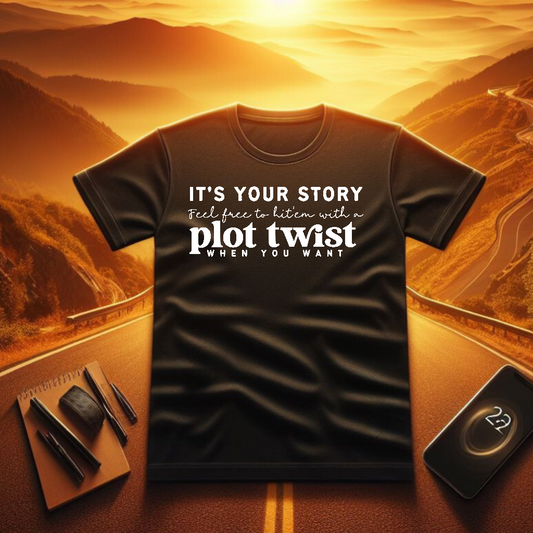 Plot Twist Black Tee - The Black Tee Xchange